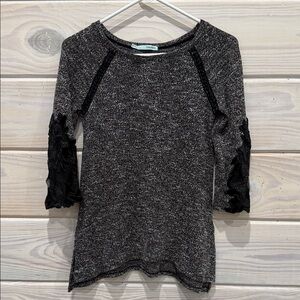 Maurices Charcoal and Black Knit Top